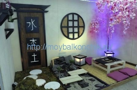 Дизайн балкона в японском стиле