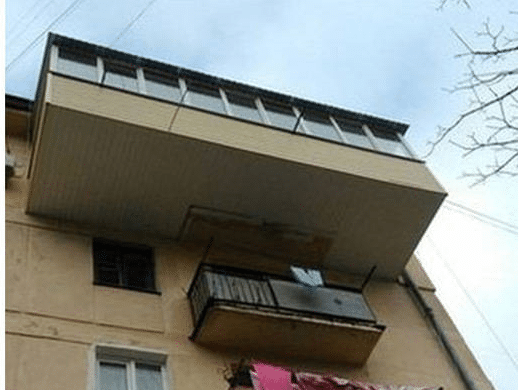 Перепланировка балкона с увеличением
