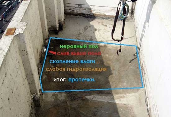 Протечки на балконе после остекления
